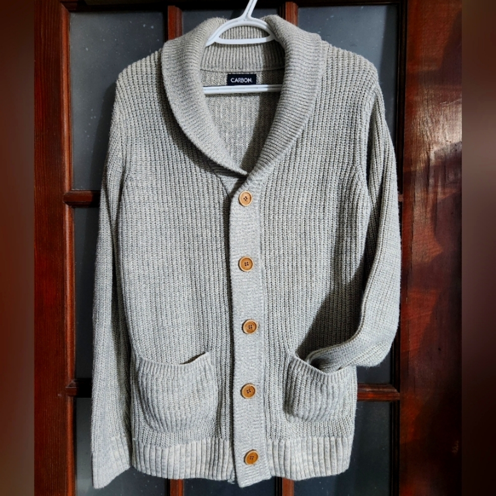 Mens Cardigan - Carbon - sz S